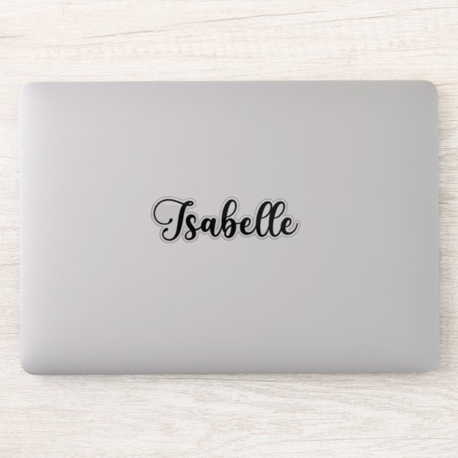 Isabelle Name - Handwritten Calligraphy Sticker | Zazzle