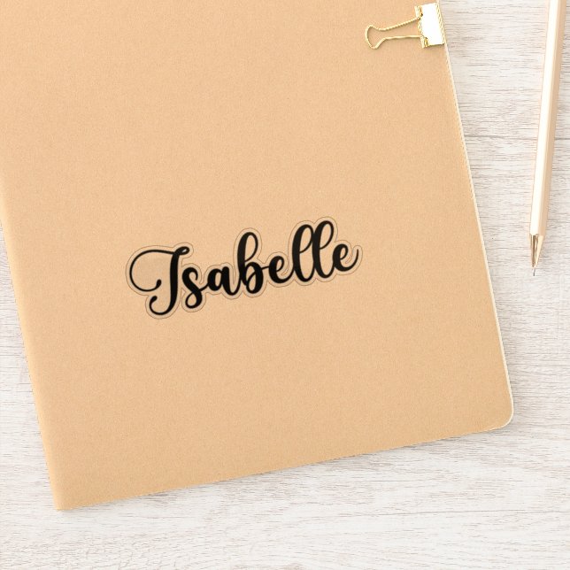 Isabelle Name - Handwritten Calligraphy Sticker | Zazzle