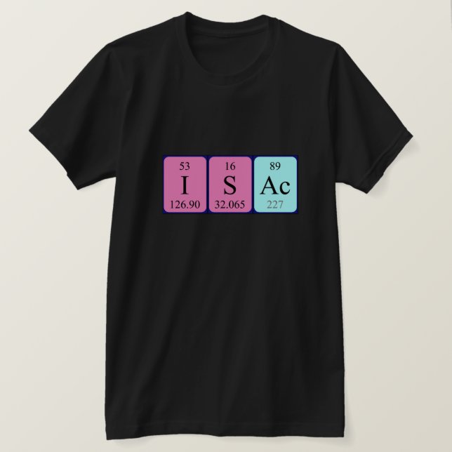 Isac periodic table name shirt (Design Front)