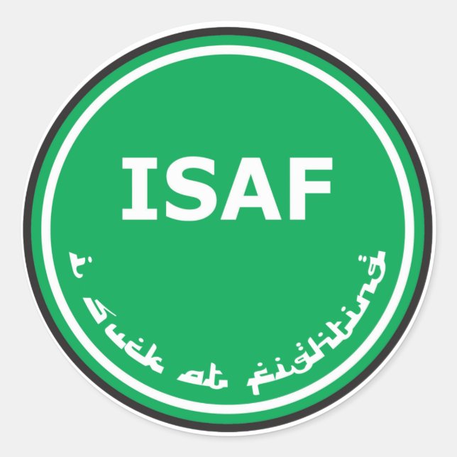 ISAF Logo Classic Round Sticker (Front)