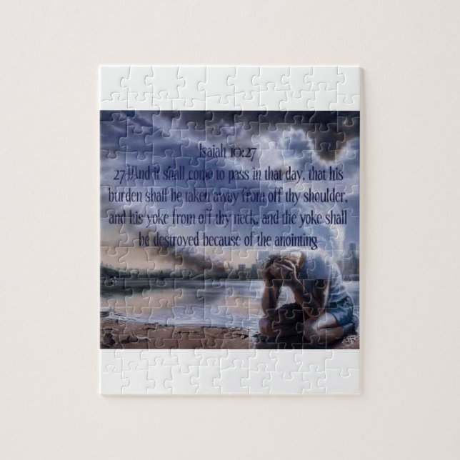 Isaiah 10:27 jigsaw puzzle (Vertical)