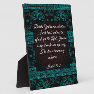 Isaiah 12:2 plaque