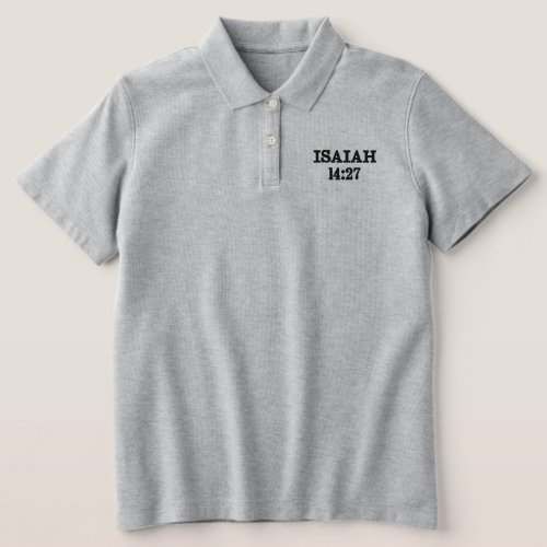 ISAIAH 1427OVERCOMER EMBROIDERED POLO SHIRT