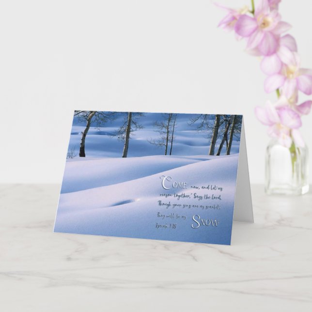 Isaiah 1:18 Inspirational Card (Orchid)