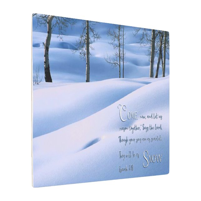 Isaiah 1:18 Inspirational Metal Print (Angled)