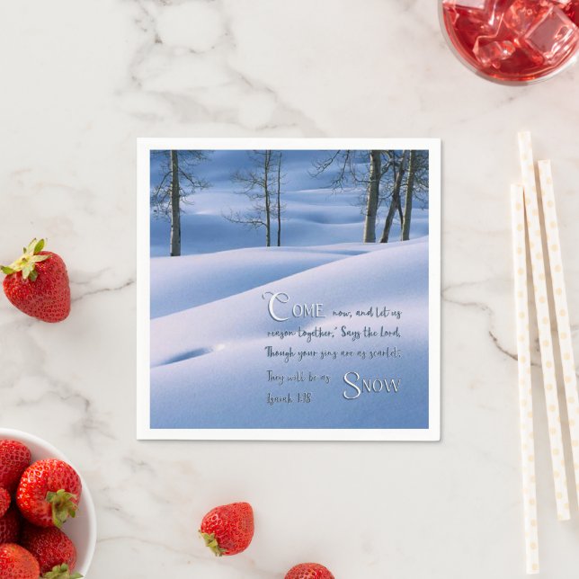 Isaiah 1:18 Inspirational Napkins (Insitu)