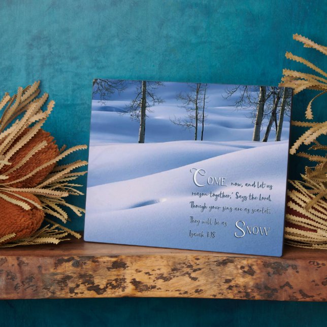 Isaiah 1:18 Inspirational Plaque (Side)