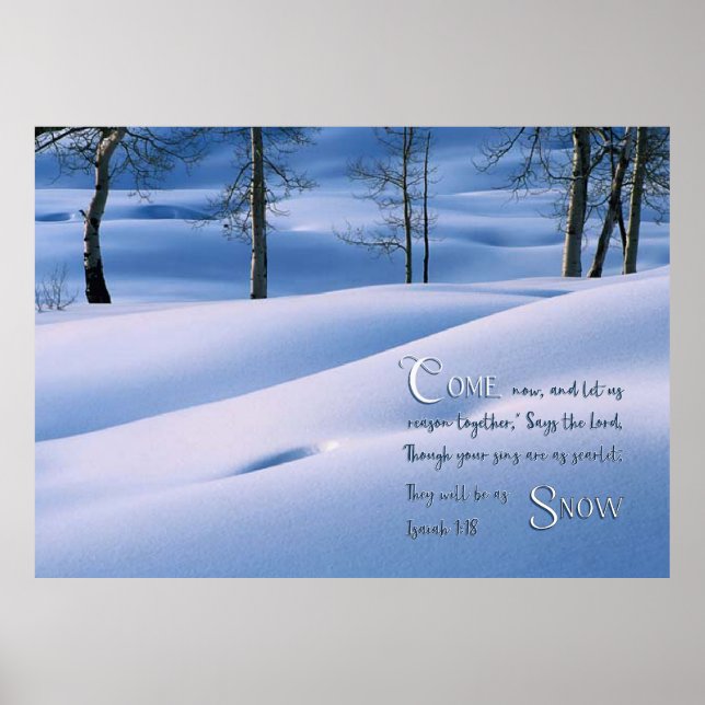 Isaiah 1:18 Inspirational Poster (Front)