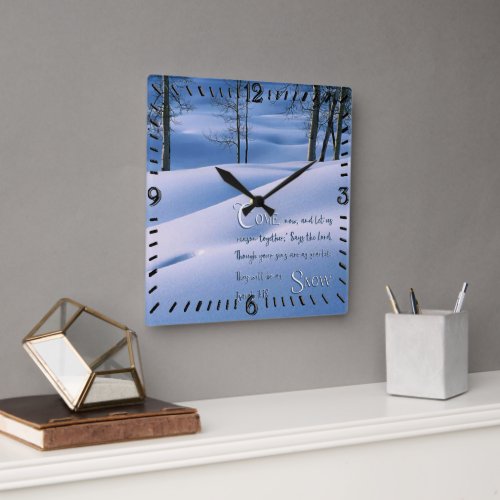 Isaiah 118 Inspirational Square Wall Clock