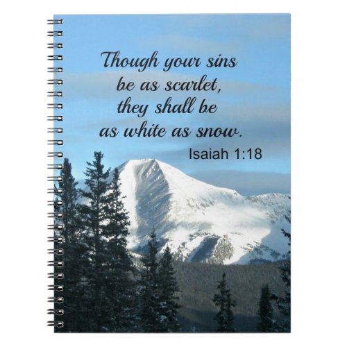 Isaiah 118 Though your sins be as scarlet Notebook