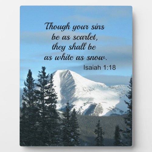 Isaiah 118 Though your sins be as scarlet Plaque
