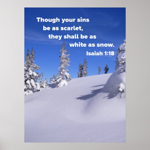 Isaiah 118 Though your sins be as scarlet Poster