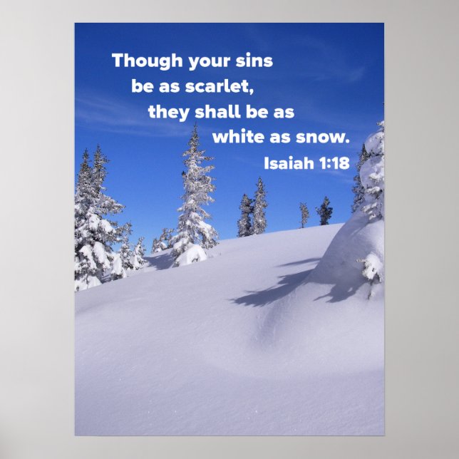 Isaiah 1:18 Though your sins be as scarlet Poster (Front)