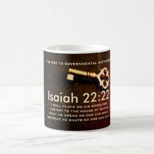 Isaiah 22:22 Key to the House of David Bible Verse Coffee Mug