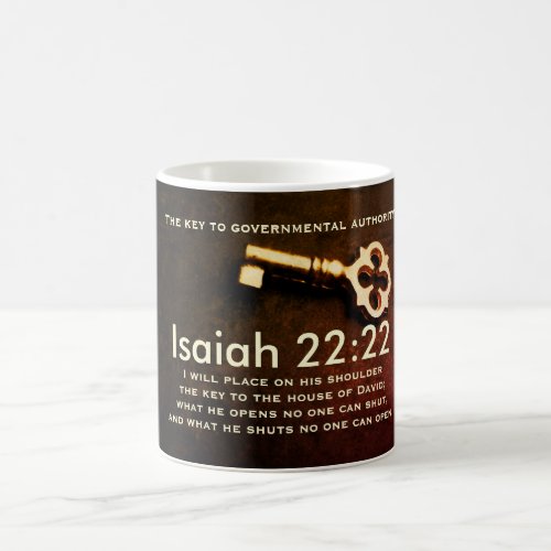 Isaiah 2222 Key to the House of David Bible Verse Coffee Mug