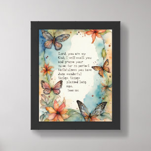 Isaiah 25:1 Christian Bible Verse Art Framed Art