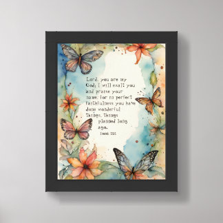Isaiah 25:1 Christian Bible Verse Art Framed Art