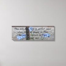 Isaiah 26 forget-me-nots canvas