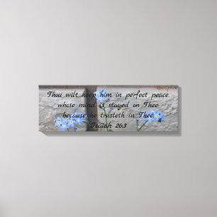 Isaiah 26 forget-me-nots canvas print