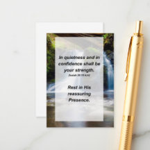 Isaiah 30:15 In quietness and confidence shall be