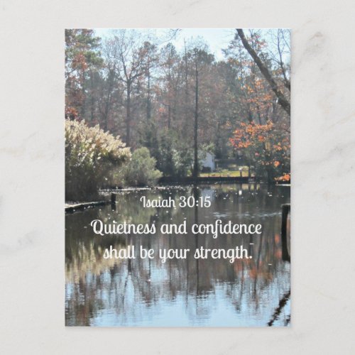 Isaiah 3015 Quietness and confidence shall be Postcard