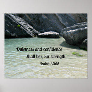 Isaiah 30:15 Quietness and confidence shall.... Poster