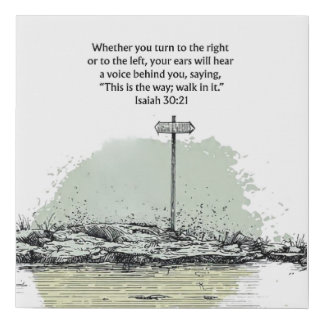 Isaiah 30:21 Christian Wall Art Faith Decor