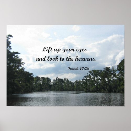 Isaiah 4026 Lift up your eyes and look Poster