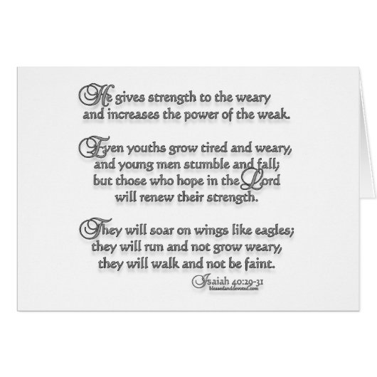 Isaiah 40:29-31 cards (Front Horizontal)