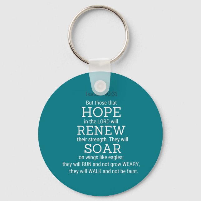 Isaiah-40-31 Bible Scripture Keychain (Front)