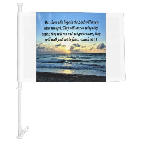 ISAIAH 4031 BIBLE VERSE CAR FLAG