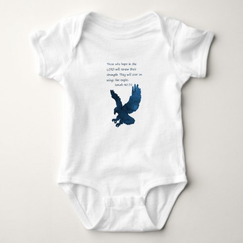 Isaiah 40 31 Bible Verse Eagle Baby Bodysuit