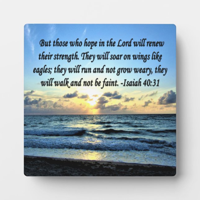 ISAIAH 40:31 BIBLE VERSE PLAQUE (Front)