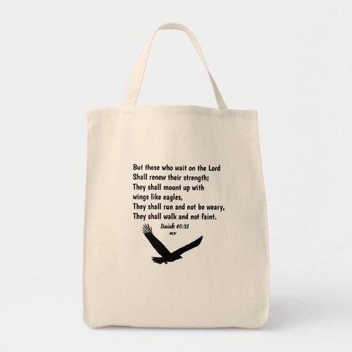 Isaiah 4031 Bible Verse Scripture Tote Bag