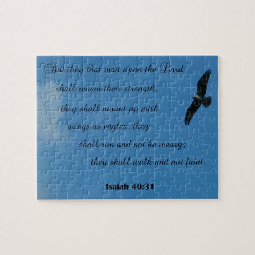 Isaiah 4031 But they that wait upon the Lord Jigsaw Puzzle