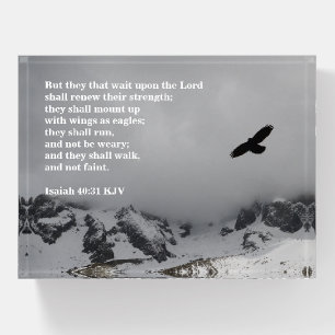 Isaiah 40:31 - But they that wait upon the Lord Paperweight
