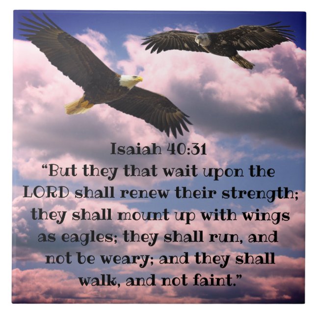 ISAIAH 40:31 CERAMIC TILE (Front)