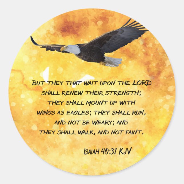 Isaiah 40:31 Christian Sticker (Front)