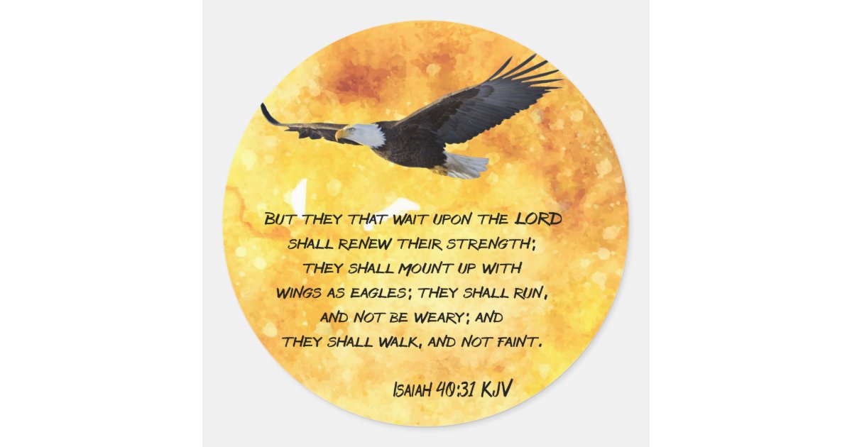  Soar High On Wings Like Eagles Isaiah 40 31 Christian Bible T- Shirt : Clothing, Shoes & Jewelry