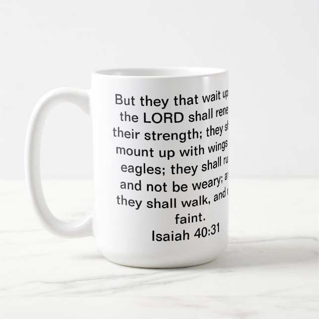 Isaiah 40:31 coffee mug (Left)