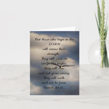 Isaiah 40:31 Custom Christian Bible Verse Gift Card by Christian_Soldier at Zazzle