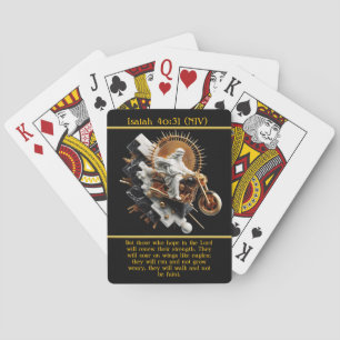 Isaiah 40:31 Divine Strength Unleashed Poker Cards