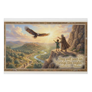 Isaiah 40:31 Eagle Christian Canvas Wall Art