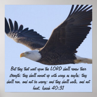 Isaiah 40:31 Eagle Peace Love Destiny Gifts Poster