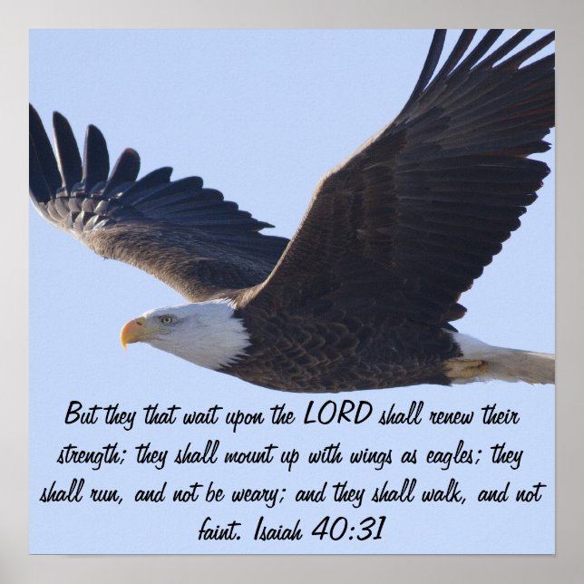 Isaiah 40:31 Eagle Peace Love Destiny Gifts Poster (Front)