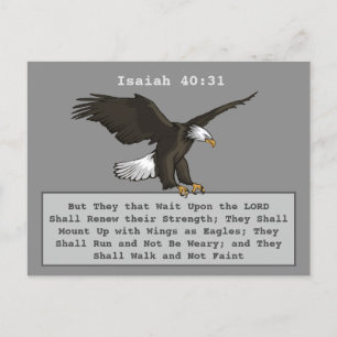 Isaiah 40 31 Eagle Postcard