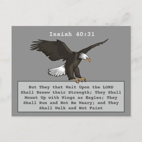 Isaiah 40 31 Eagle Postcard