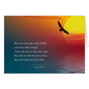 Isaiah 40:31 Eagle Soaring Courage verse Bible Cards