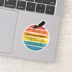 Isaiah 40:31 Eagle's Wings Bible Verse Sticker