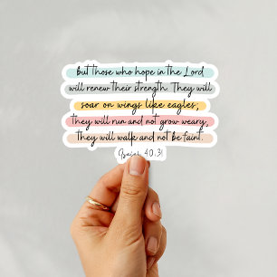 Isaiah 40:31 Eagle's Wings Bible Verse Sticker